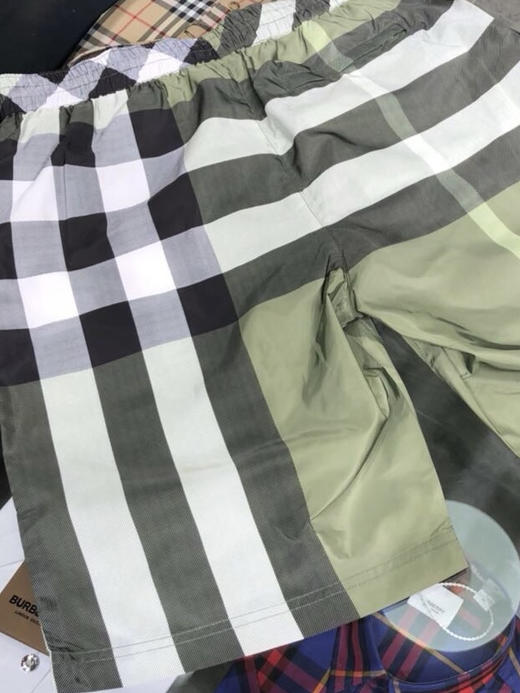 防水沙滩裤。驼格。蓝格 绿格 商品图9
