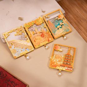 【杭州西湖十景流沙金属冰箱贴】苏堤断桥雷峰塔西湖旅游城市创意礼品纪念工艺品