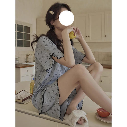 裁缝学苑AS497带胸垫短袖家居服套装纸样女装短袖短裤睡衣版型样板 商品图3