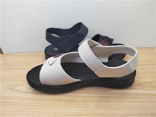 豪行夏季新款23272606真皮时尚休闲平跟女凉鞋皮鞋专 商品图3