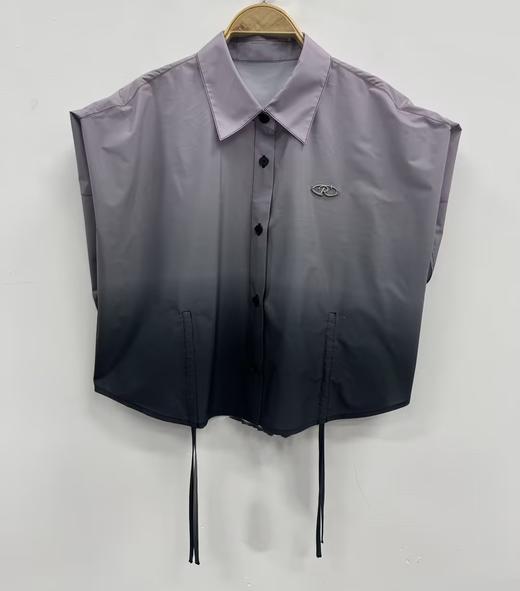 MZ吊染渐变无袖短款衬衫（紫）夏季152050040321 商品图2