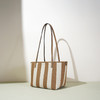 【预售3天】2025年新款高级条纹休闲单肩托特包大容量小众设计感时尚旅行包YQ3636 商品缩略图1