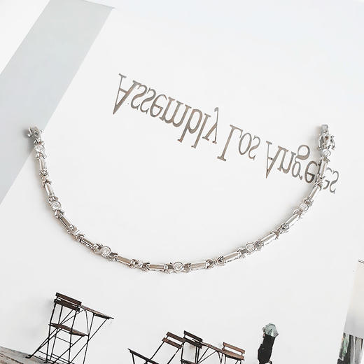 【天然正品】PT900铂金时尚设计款蝴蝶结造型0.54ct钻石手链17CM女士现售价：4380！160525NJM30 商品图3