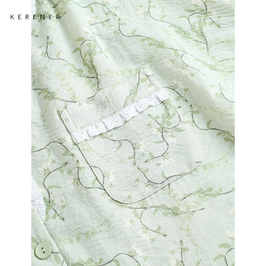 【可人儿&迎春花】新款泡泡绵女士睡衣夏季短袖可外出家居服三件套 商品图2