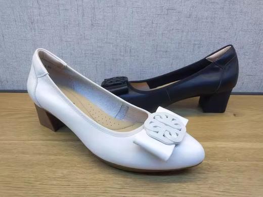 豪行正品春夏季浅口皮鞋22164701牛皮舒适中跟休闲女单鞋时尚女鞋 商品图1