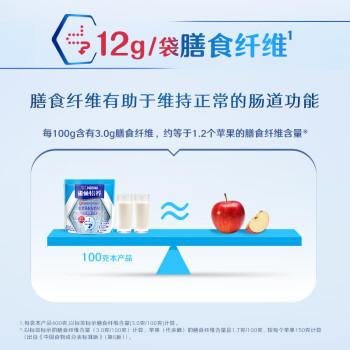雀巢（Nestle）怡养膳食纤维中老年奶粉高钙400g成人奶粉 独立包装 商品图3