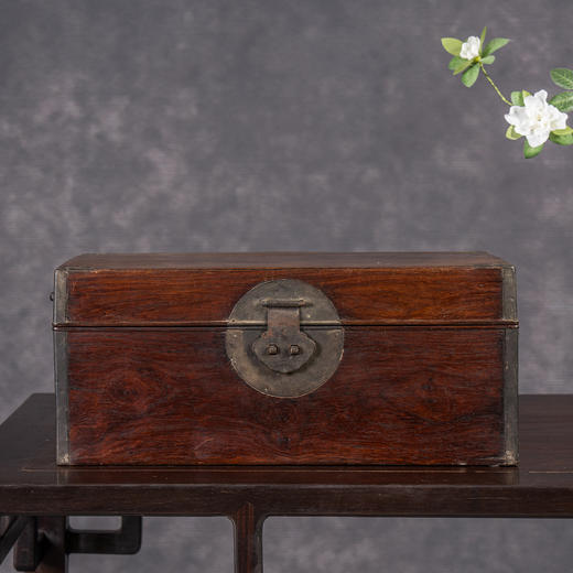 清早期	黄花梨铜包角状元箱 商品图0