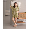 可人儿小众设计师新款奥力绵女士睡衣夏季短袖可外出家居服套装 商品缩略图1