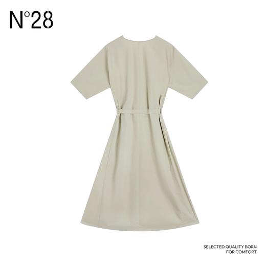 N°28 中长款连衣裙女2025夏季新款系带收腰显瘦气质长裙子885252L612 商品图2