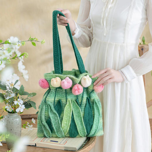 苏苏姐家花季单肩包手工DIY钩针编织毛线团自制包包材料包 商品图1