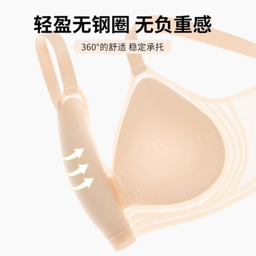 岚烟紫梦 舒适文胸 粉底液隐形祼感无痕洞洞杯内衣女软支撑防外扩无钢圈文胸罩 商品图2