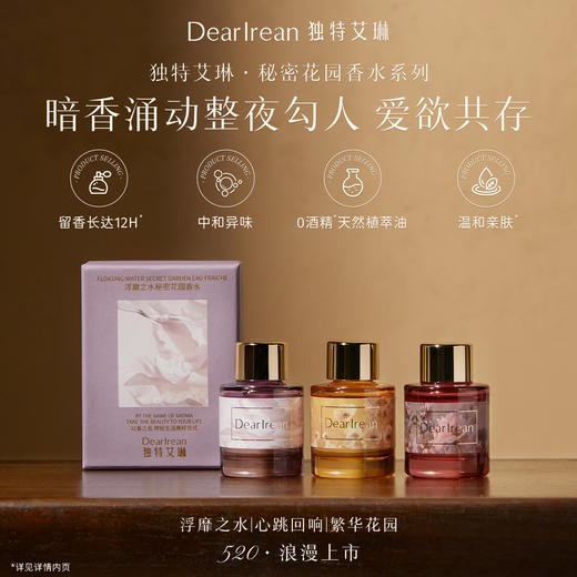 【现货速发】DearIrean 独特艾琳秘密花园香水爱恋羞羞下身留香无刺激清新净味女浪漫体香私密香水12ml 商品图1