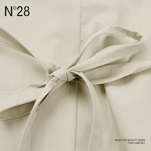 N°28 中长款连衣裙女2025夏季新款系带收腰显瘦气质长裙子885252L612 商品图4