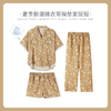 可人儿小众设计师新款泡泡绵女士睡衣夏季短袖可外出家居服三件套 商品缩略图0