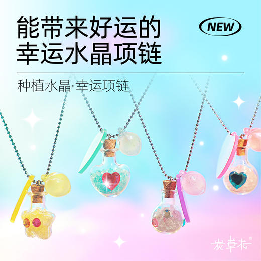 ECOEY儿童手工DIY水晶种植项链挂件科学实验女孩玩具 商品图0
