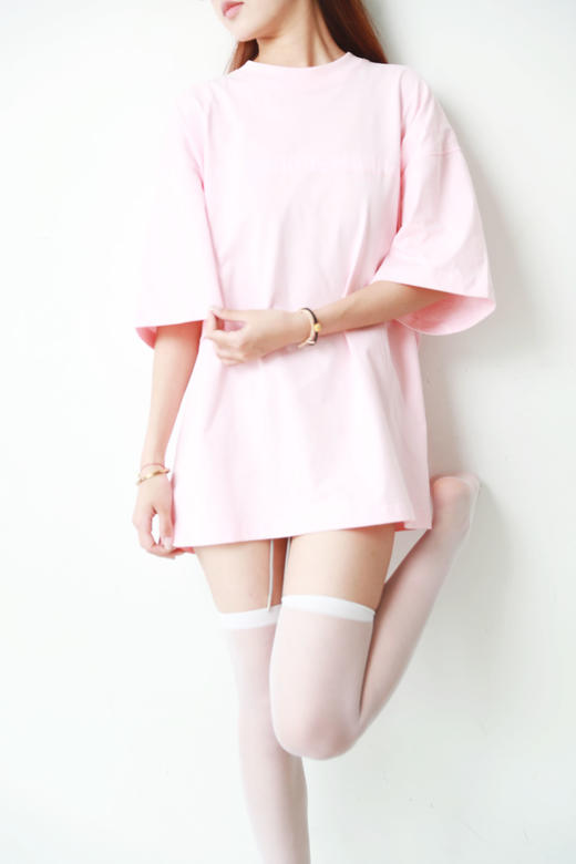 加大款徽标tee，胸口字母设计。宽松全棉中性圆领短袖t恤C052368 商品图8