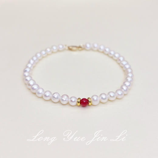 红珠小米珍珠手链 商品图0