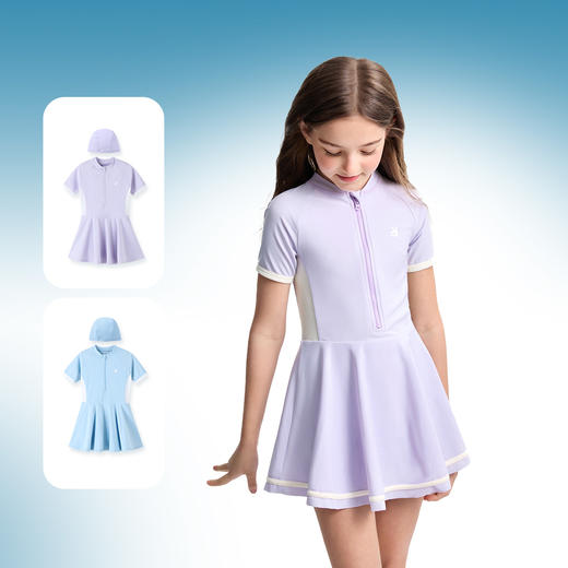 女童连体泳衣套装夏季新款安奈儿童装JG527188 商品图2