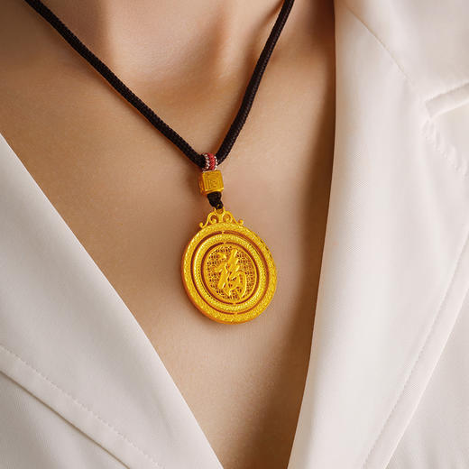宫匠造办 福运来黄金吊坠 商品图5