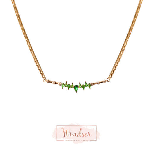 LHWINDSOR温莎珠宝  竹叶锁骨链 商品图0