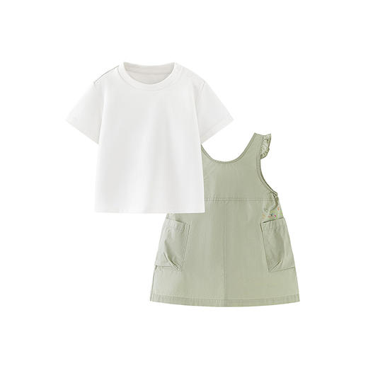 迷你巴拉短袖套装女童宝宝亲肤纯棉萌趣俏皮背心裙两件套夏季 商品图4