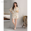 可人儿小众设计师新款泡泡绵女士睡衣夏季短袖可外出家居服套装 商品缩略图1