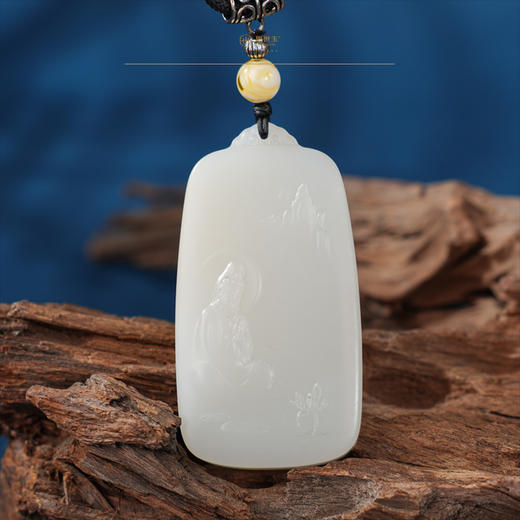 新疆国玉盟世玉【禅韵观音】和田玉挂件【带证书·顺丰物流】 商品图4