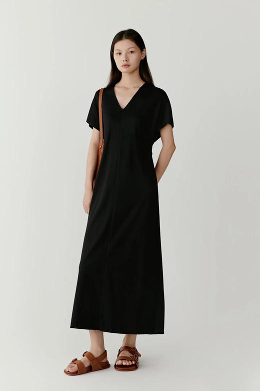 【高品质私服】【IC绢棉单面平纹针织布长款连衣裙】G1386-CC【无标出货 介意慎拍】 商品图2