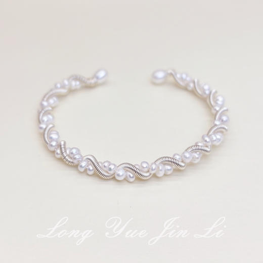 绕丝珍珠手环 商品图0