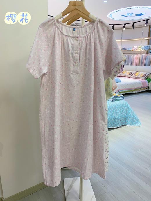 -松植屋2025新款清新纱布短袖睡裙溜肩设计 夏季均码双层纱布睡裙 商品图3