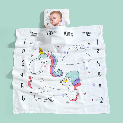 【轻柔竹棉纱 舒爽入睡】双层纱布宝宝包巾襁褓巾竹纤维婴儿浴巾新生儿童被盖毯幼儿园盖被 商品图7