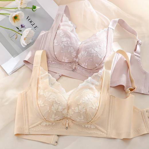 花颜姝色 文胸(VIP)  小胸强聚拢显大内衣女收副乳防下垂无钢圈调整型不空杯文胸 商品图8