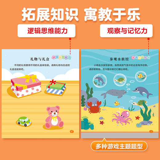 全脑开发思维训练2-3-4-5-6岁幼儿宝宝儿童益智书籍启蒙早教书游戏书幼儿园2-6岁大班中班小班专注力智力开发启蒙认知绘本逻辑推理 商品图2