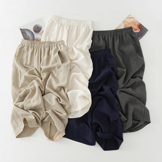 SUTUS天丝亚麻裤丨莱赛尔纤维 慵懒随性肌理感 文艺风 商品图3