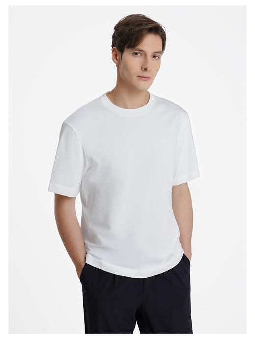 callisto白色纯棉圆领T恤 商品图2