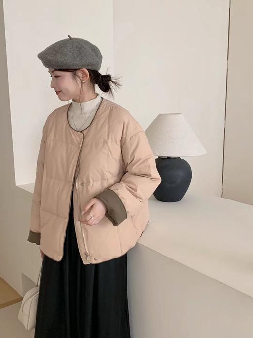 现货【YW】无忧购“”韩版泡芙女小个子圆领减龄羽绒服0056（48小时发货） 商品图6