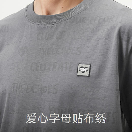 gxg.jeans男装 多色满印设计潮流时尚宽松圆领短袖T恤男 25夏热卖 商品图4