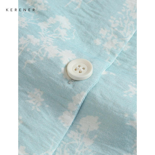 【可人儿&薄荷曼波绿】新款泡泡绵女士凉感睡衣～夏季薄款睡衣三件套 商品图3