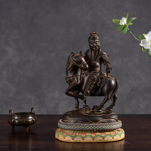 明	黄花梨木雕关公武财神摆件 商品图2