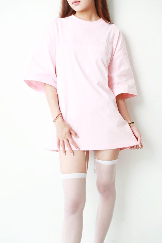 加大款徽标tee，胸口字母设计。宽松全棉中性圆领短袖t恤C052368 商品图9