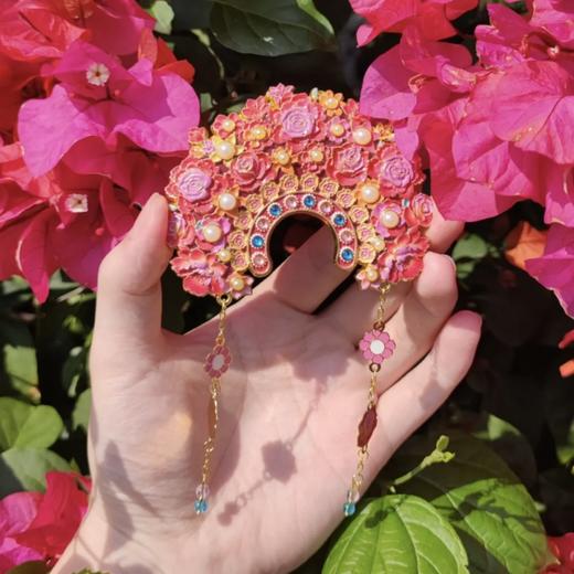 【簪花冠·三条簪头冠】福建非遗发冠发饰泉州簪花福州三把刀立体AR冰箱贴伴手礼 商品图4