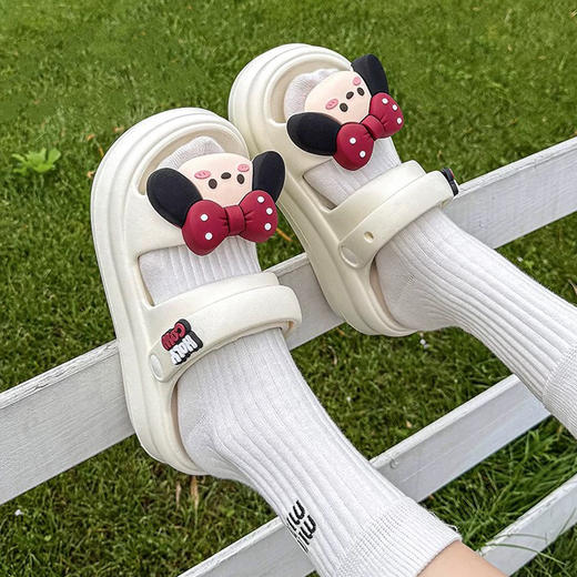 【特价39元】【36-38码】夏季女士外穿凉拖鞋凉鞋沙滩多巴胺软底防滑休闲卡通拖鞋【WG25257】 商品图1