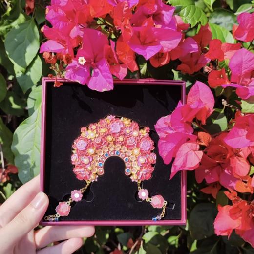 【簪花冠·三条簪头冠】福建非遗发冠发饰泉州簪花福州三把刀立体AR冰箱贴伴手礼 商品图2