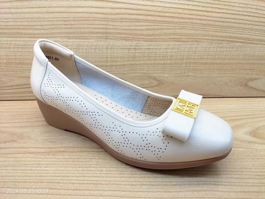 夏季新款时尚中跟女凉鞋24267801豪行真皮浅口透气休闲鞋 商品图0