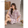 可人儿小众设计师新款泡泡绵女士睡衣夏季短袖可外出家居服套装 商品缩略图3