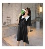 超值购【诗铭洛可】X040 短袖连衣裙拼色领喇叭袖法式简约裙子A10-3 商品缩略图2
