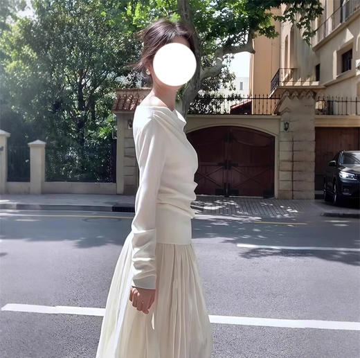 裁缝学苑AH03荡领露肩一字领针织长袖T恤纸样女装上衣样板图纸 商品图2