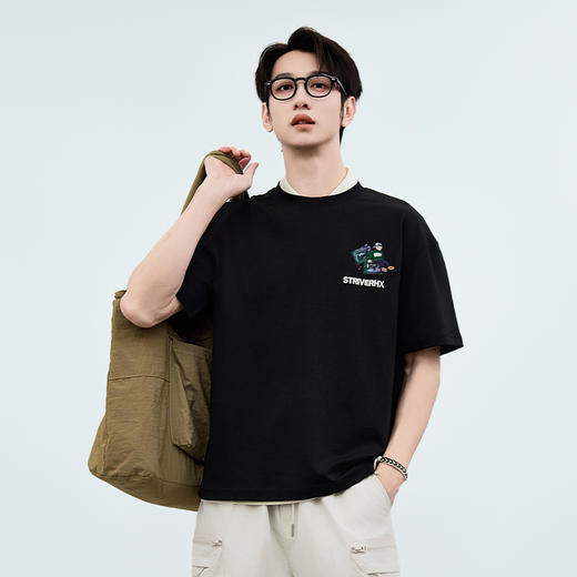 【新品上新】HX 夏季圆领短袖T恤微宽松版型S102522722101/02 商品图5