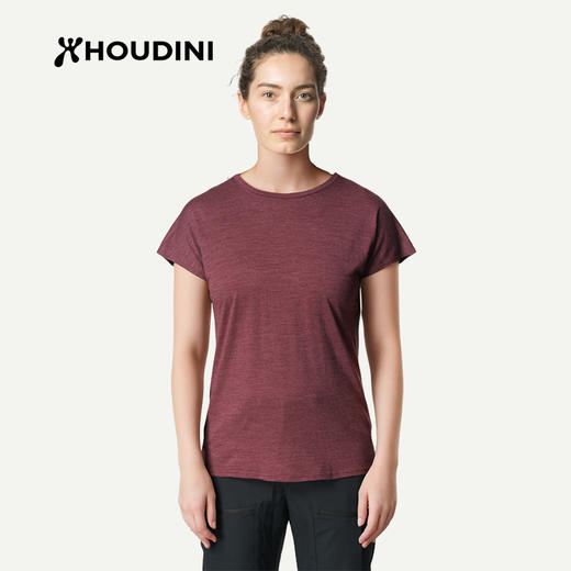 HOUDINI胡丁尼Activist Tee 积极 女户外快干美利奴羊毛短袖T恤 137874 商品图8