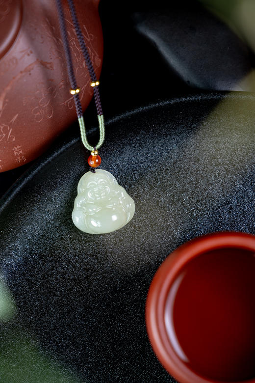 【中国玉雕大师魏玉忠大师亲研】 天然玉石和田玉项链 温润滋泽细致光滑 双证可查 商品图7